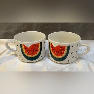 Watermelon Vintage Coffee/Tea Set Of 2 -9 Oz Ea.